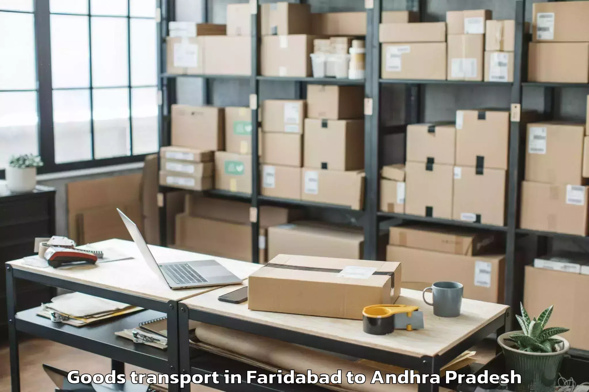 Easy Faridabad to Pedda Nakkalapalem Goods Transport Booking